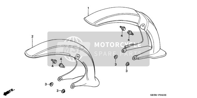 Honda C90CW 1994 Front Fender for a 1994 Honda C90CW